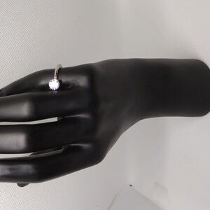 Elegant Silver color Solitaire Ring